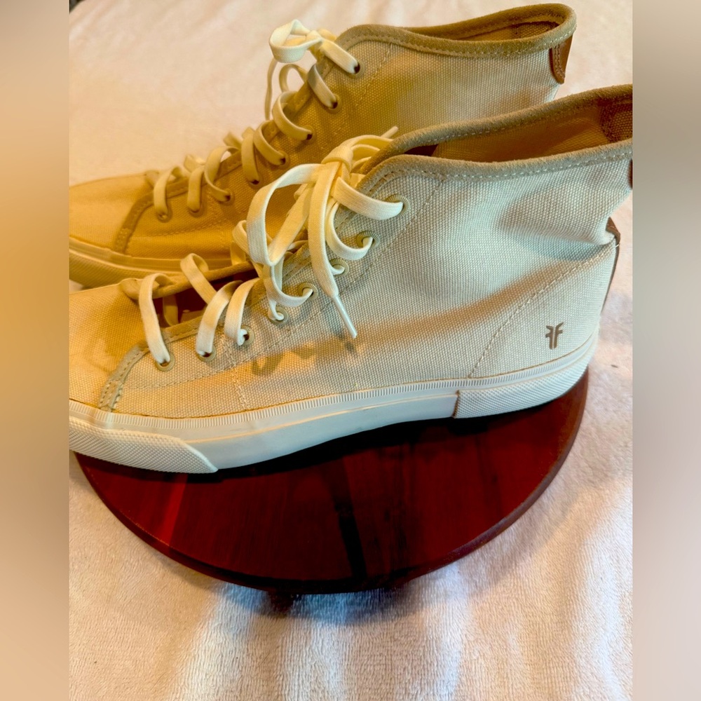 Frye Cream High-Top Sneakers